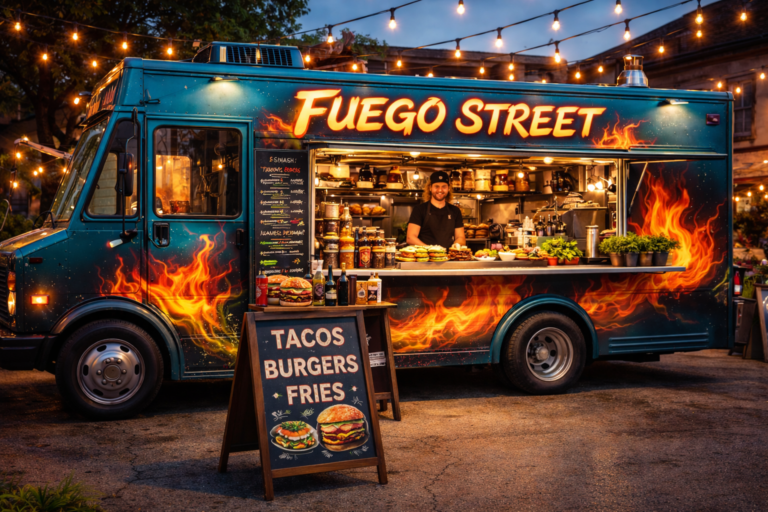 Fuego Street Food Truck serving customers